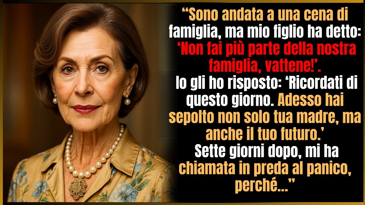 Sono a una cena di famiglia, ma mio figlio ha detto “non sei più dei nostri, vattene via!”