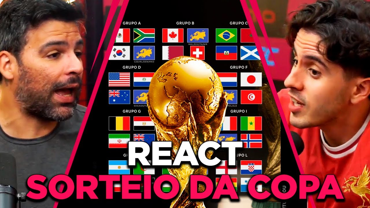BRASIL NO GRUPO DA MORTE? (react sorteio dos grupos da COPA)