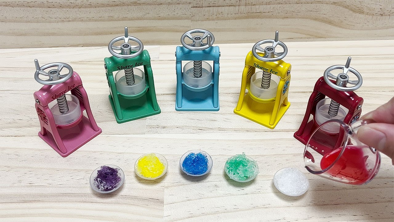 Capsule toy Miniature shaved ice machine 実際に作れるミニチュアかき氷機