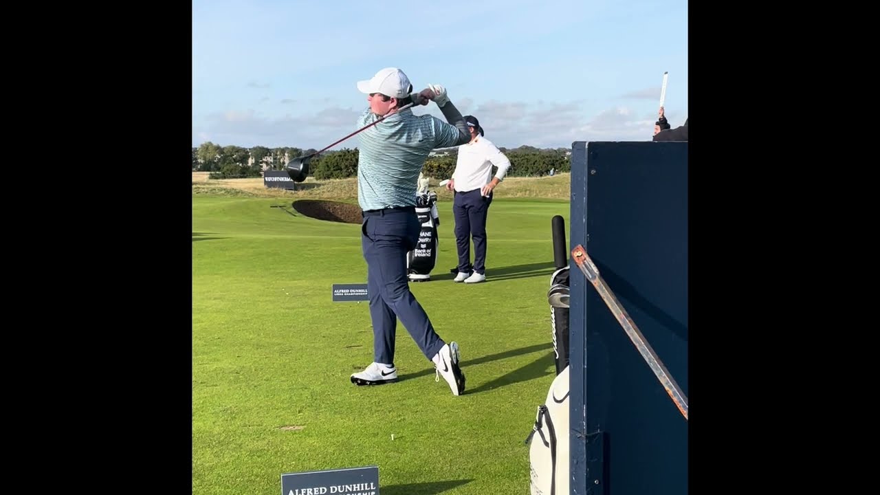 Slow Motion Robert MacIntyre Golf Swing Driver Front on Carnoustie 2024 