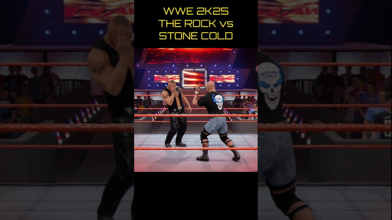 WWE 2K25 ROCK vs STONE COLD #wwe2k25 #wwe2k25mods #wwe2k25gameplay #rock #wwe #gameplay #stonecold