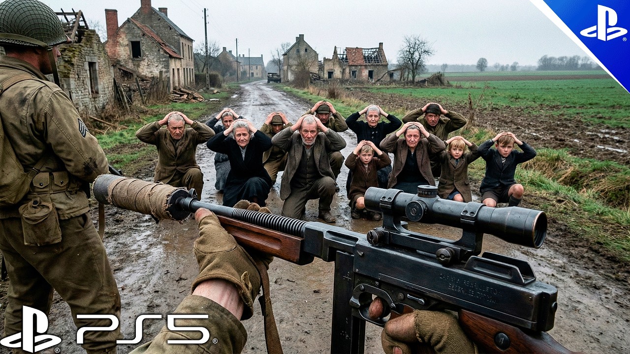 Немецкие мирные жители оказались в ловушке. — Call of Duty / Ультрареалистичный захватывающий игр...