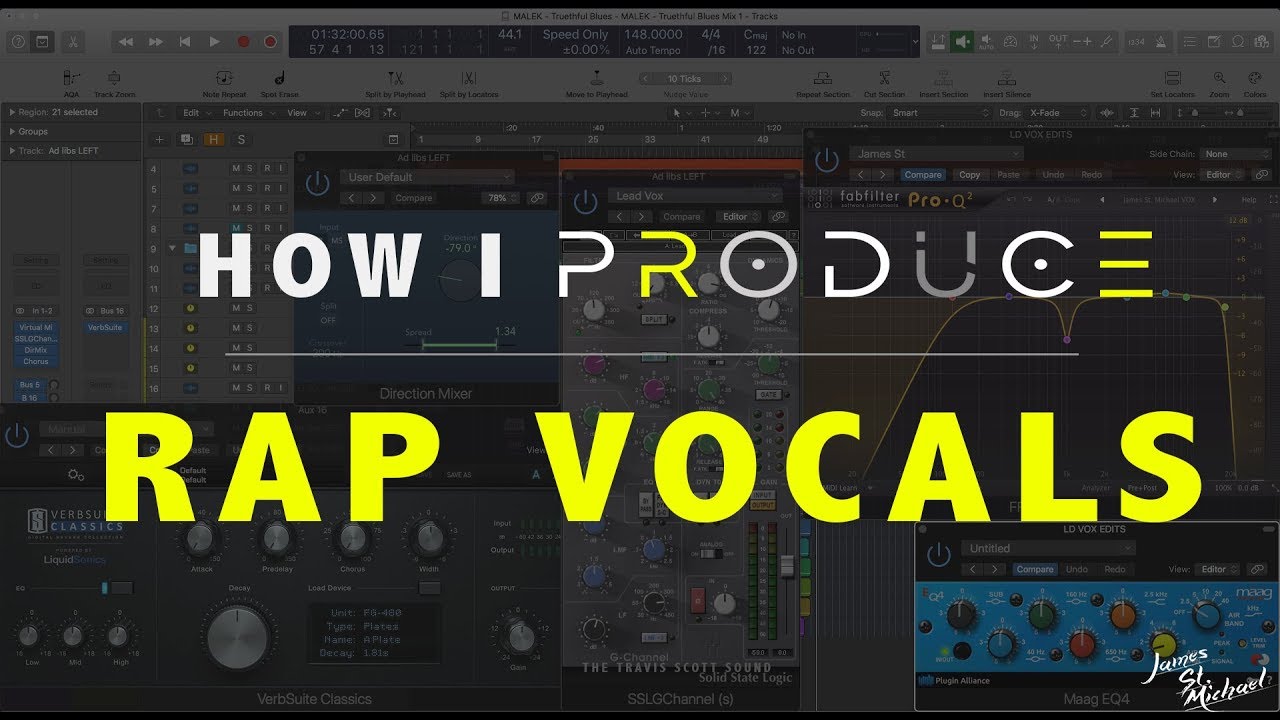 HOW TO PRODUCE & MIX RAP Vocals ( Travis Scott , Kanye West )