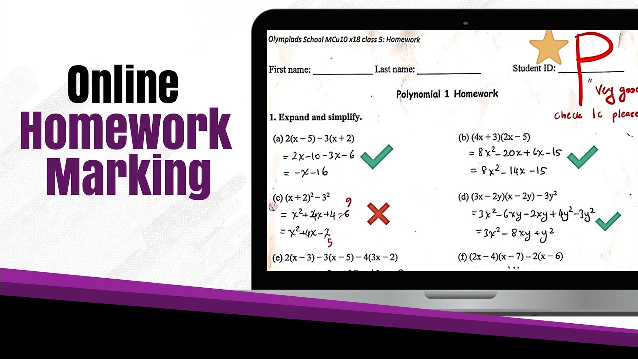 Online Teaching: Marking Homework and Giving Feedback