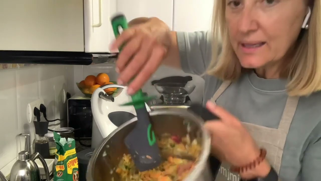 Menú saludable: comida miércoles | Arroz con verduras, gambas y jamón #recetasthermomix