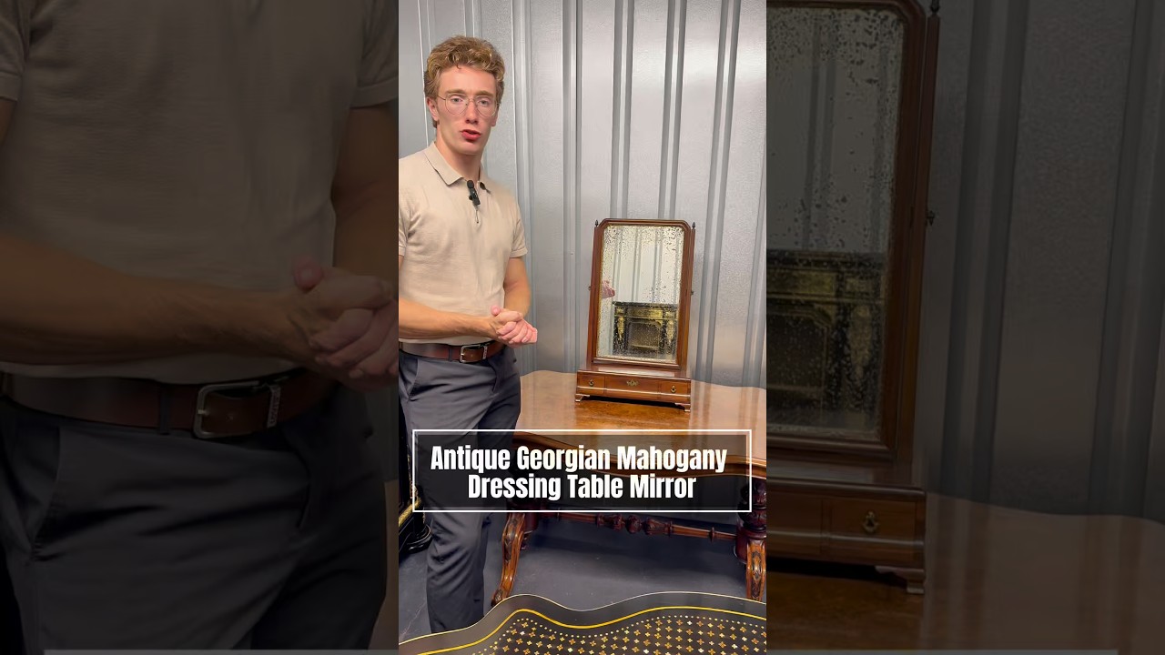 Antique Georgian Mahogany Dressing Table Mirror #antiquemirror #classicdecor #homedecor