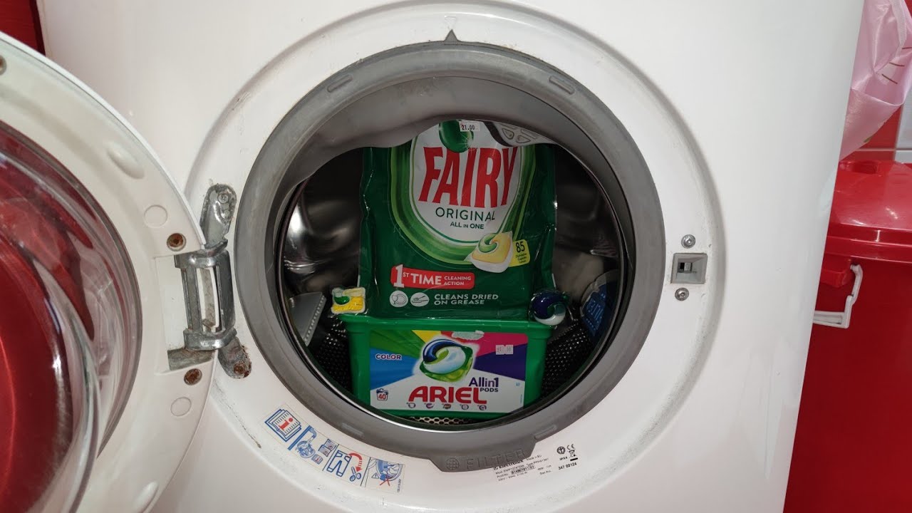 Experiment - Mixing Ariel Pods With Fairy Dishwasher Tablets - In A Washing Machine
