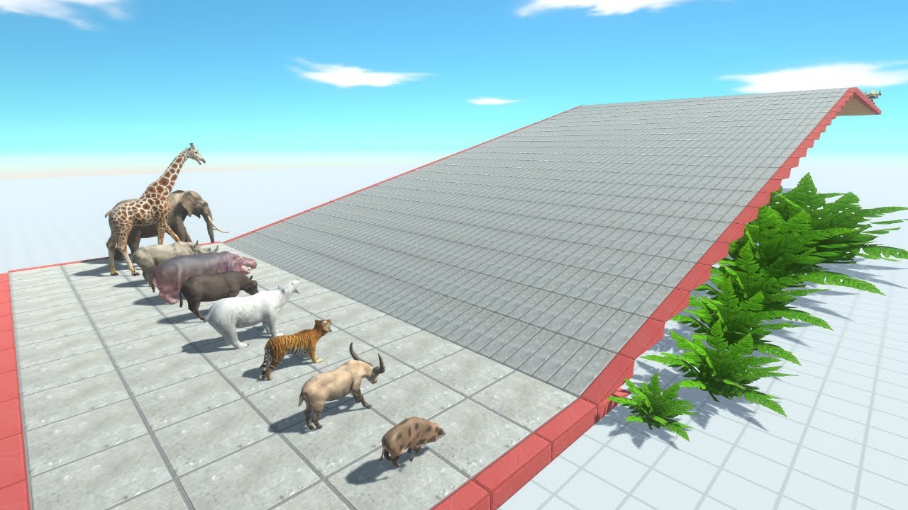 WHICH MODERN MAMMALS CHARACTER CAN WIN THE STEAKEST RAMP RACE ( Animal Revolt Battle Simulator )