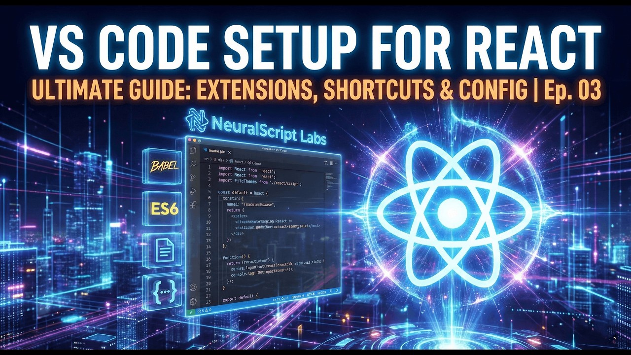 The Ultimate VS Code Setup for React JS Development | Best Extensions & Settings (2026 Guide)