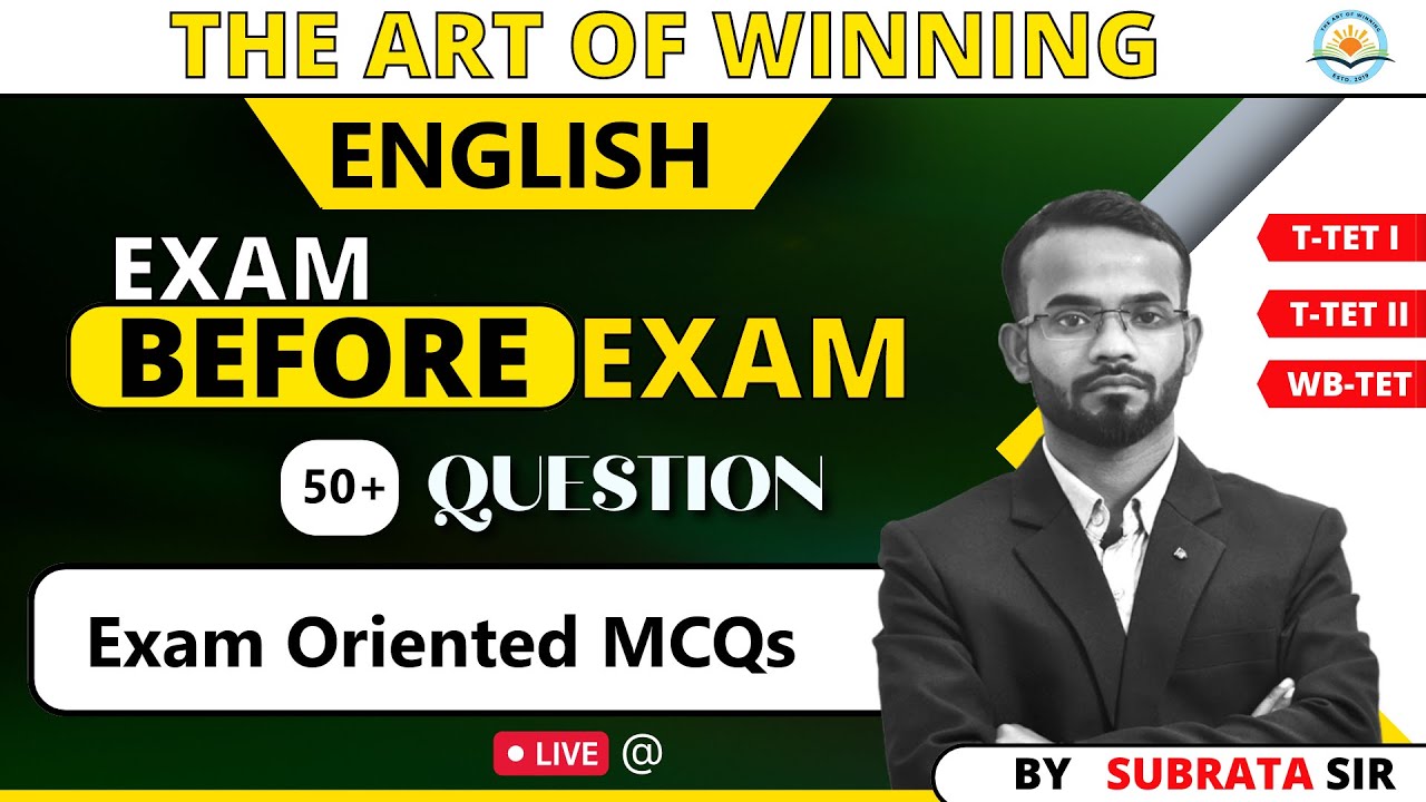 ENGLISH GRAMMAR || Most Important 50+ MCQs With Concepts || TET- II, TET- I || By Subrata Sir