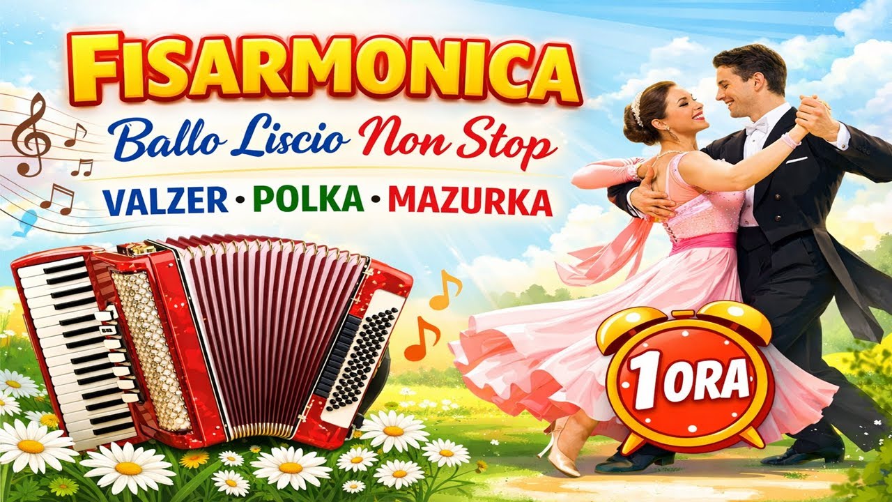 FISARMONICA 🎶 Ballo Liscio Non Stop (1 ORA) | Compilation Folk da Ballo | Valzer Polka Mazurka