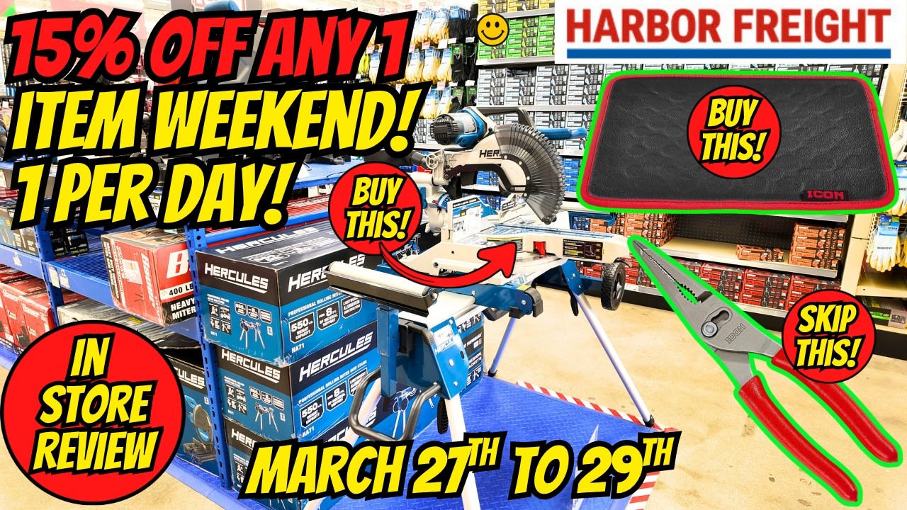 Harbor Freight 15% OFF Any 1 Item | Best Items to Grab & What To Avoid!