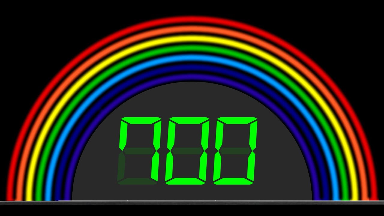 BCG 700 Seconds Countdown (Rainbow 7 Layers 7 Colors ROYGBIV) Remix Mario Kart 64 Rainbow Road