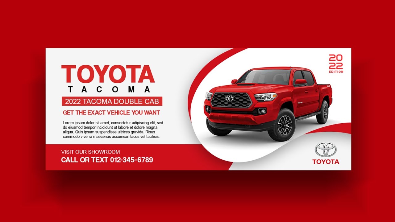 Photoshop Tutorial | Car Sales Web Banner Design