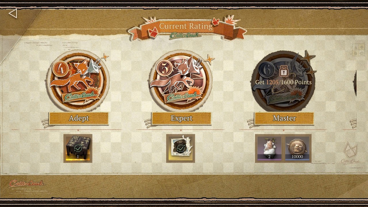 Critter Crash - Rimet Cup: Sticker Edition (Adept to Expert) in Reverse:1999_ver 3.2