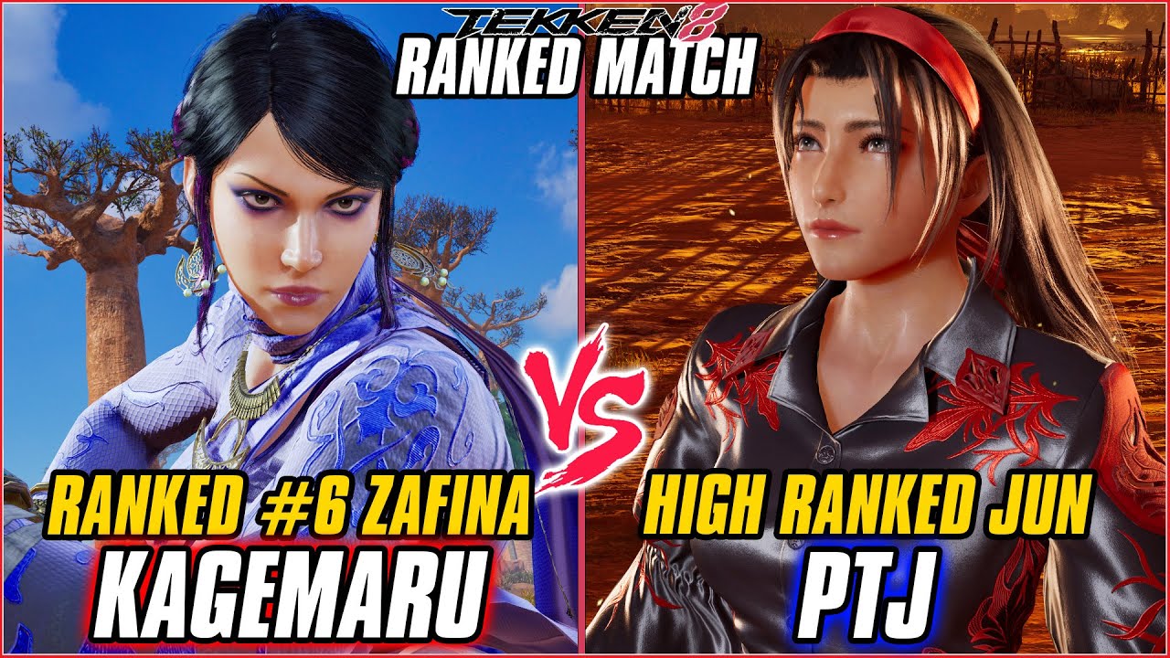 TEKKEN 8 ▰ KAGEMARU (#6 Ranked Zafina) vs PTJ (Jun)  ▰ T8 RANKED GAMEPLAY
