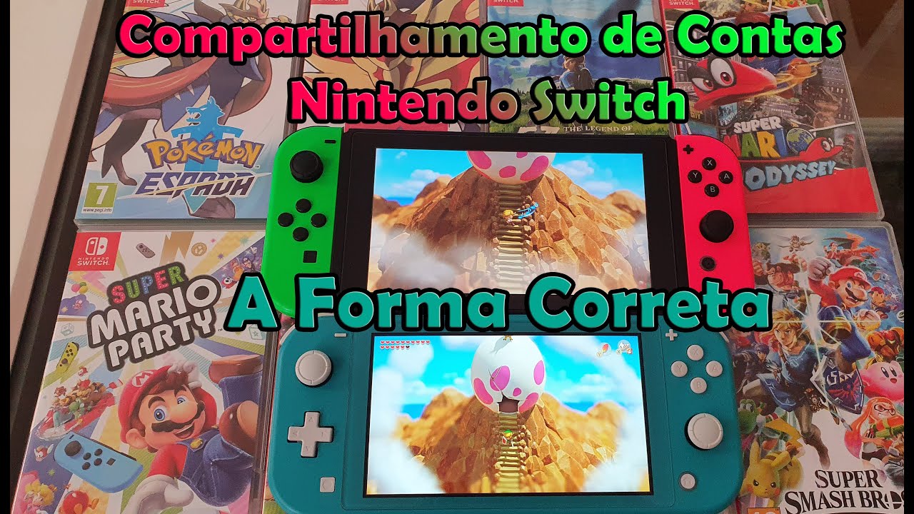 Compartilhamento de contas Nintendo Switch