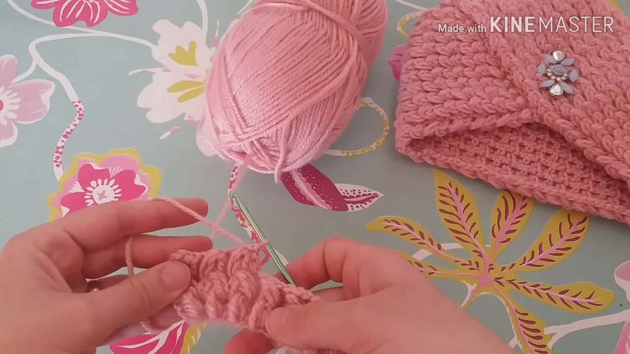 Turban crosetat ☆ model + metoda de prindere /turbante a ganchillo