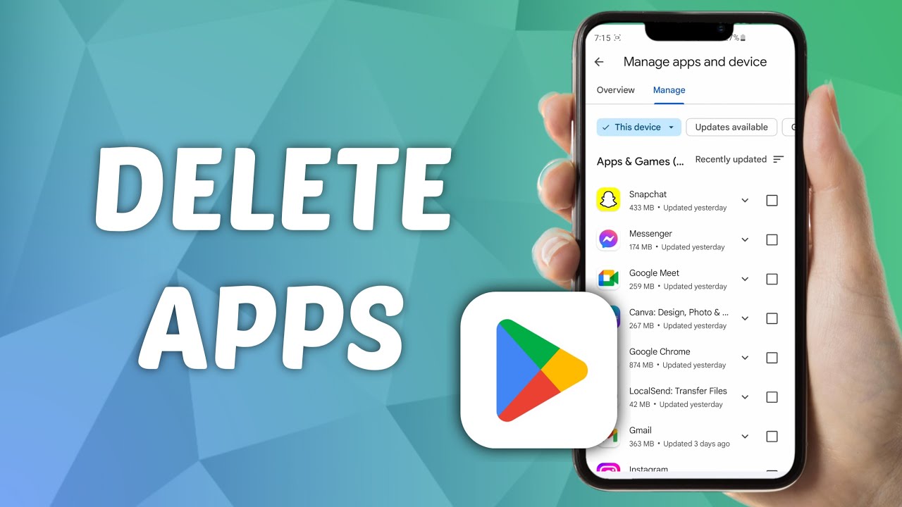 How to Delete/Uninstall Apps in Google Playstore! (2025)