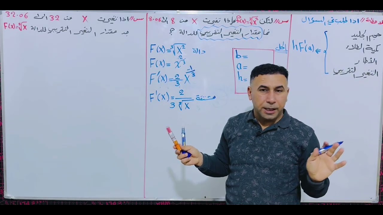 التغير التقريبي للدالة 