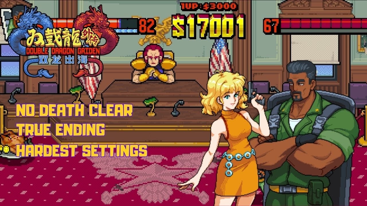 Double Dragon Gaiden (PC) No Death Clear with Matin and Marian (Hardest Settings | True Ending)