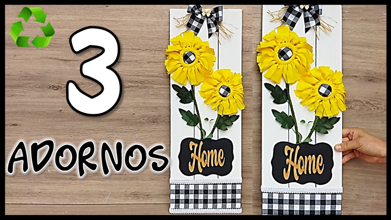 3 IDEAS CON FLORES AMARILLAS PARA QUE TU HOGAR SIEMPRE BRILLE - Manualidades con reciclaje