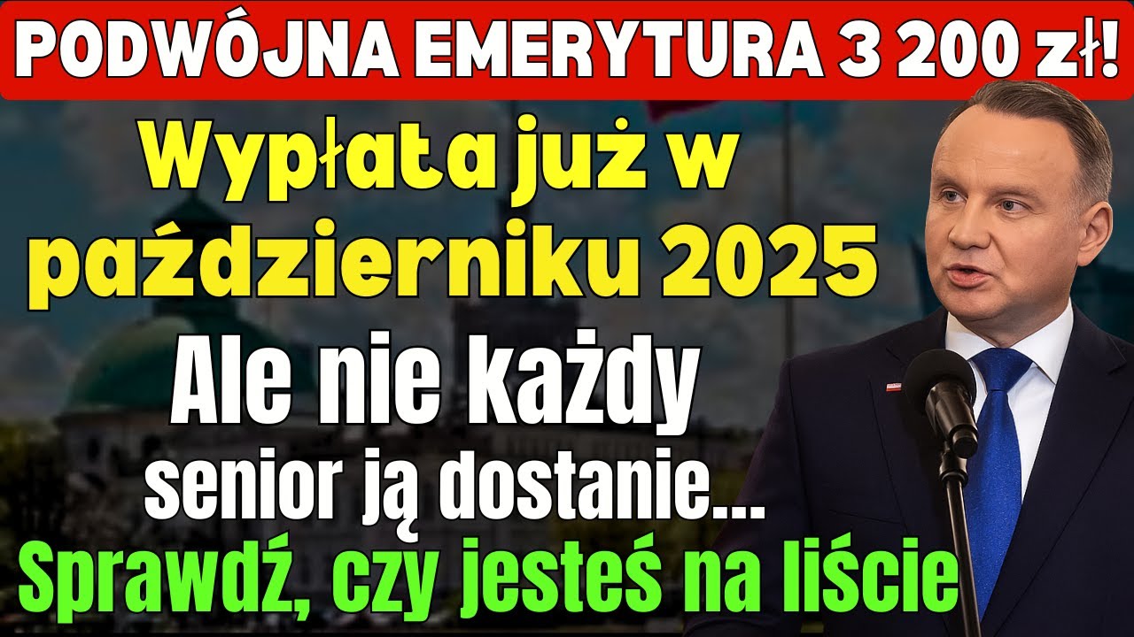Październik 2025 | Podw&oacute;jna wypłata 3 200 zł dla senior&oacute;w 65+ &ndash; ale nie dla wszystkich!