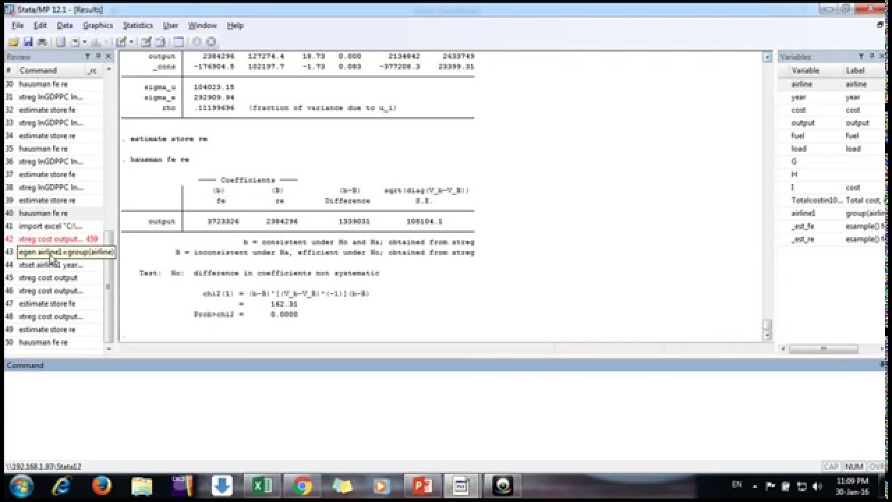 Hausman test in Stata - How to choose between Random vs Fixed effect model