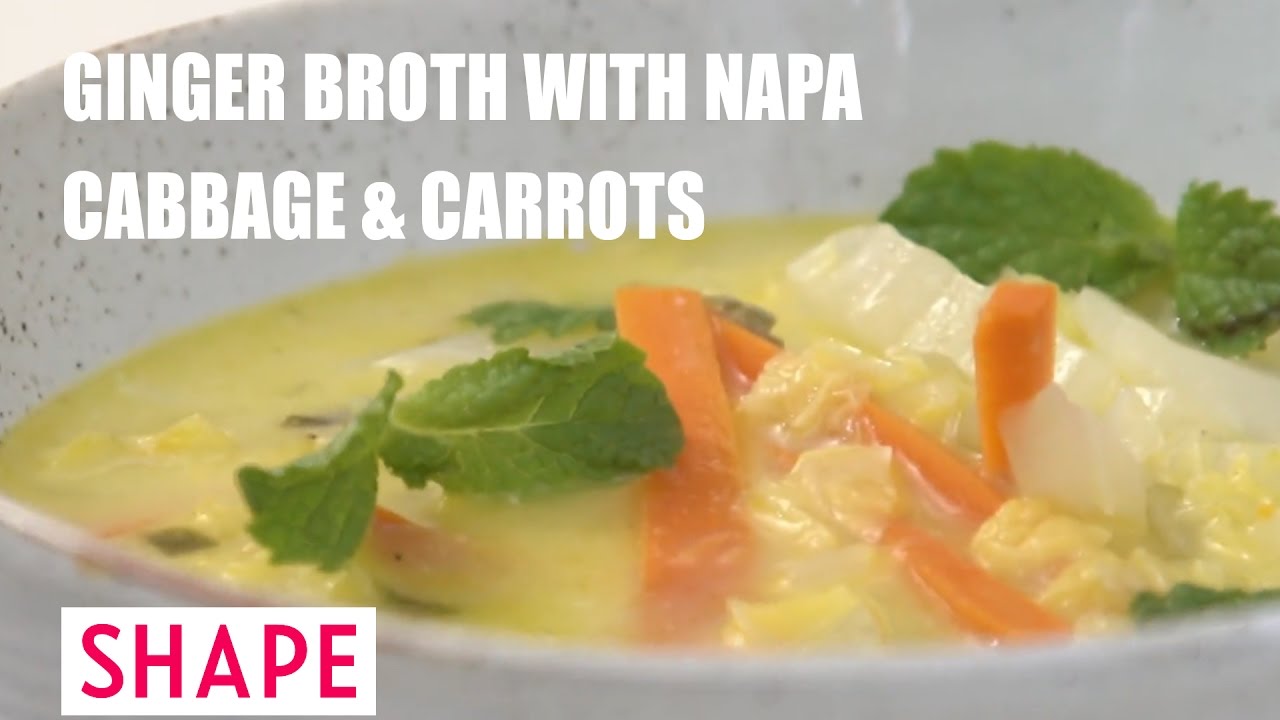 Ginger Broth with Napa Cabbage & Carrots