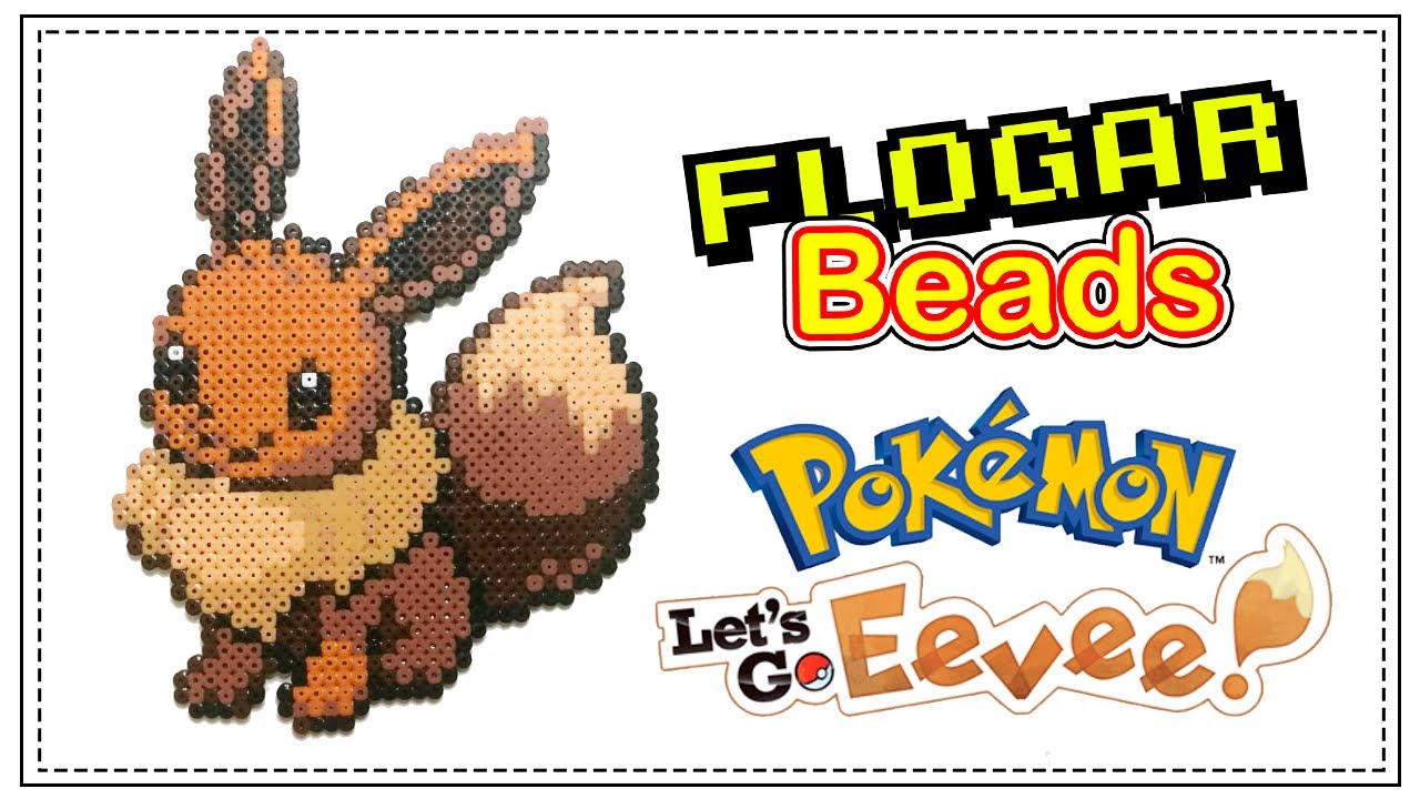 POKÉMON EEVEE con HAMA BEADS (Perler Beads Tutorial) - FLOGAR BEADS