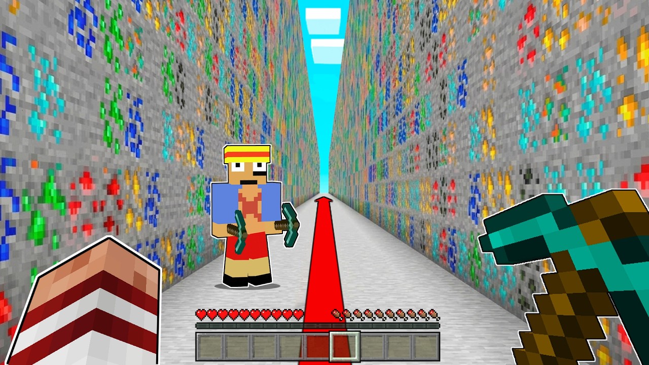 MINÉ 10.000.000 BLOQUES PARA ESCAPAR DEL TÚNEL EN MINECRAFT