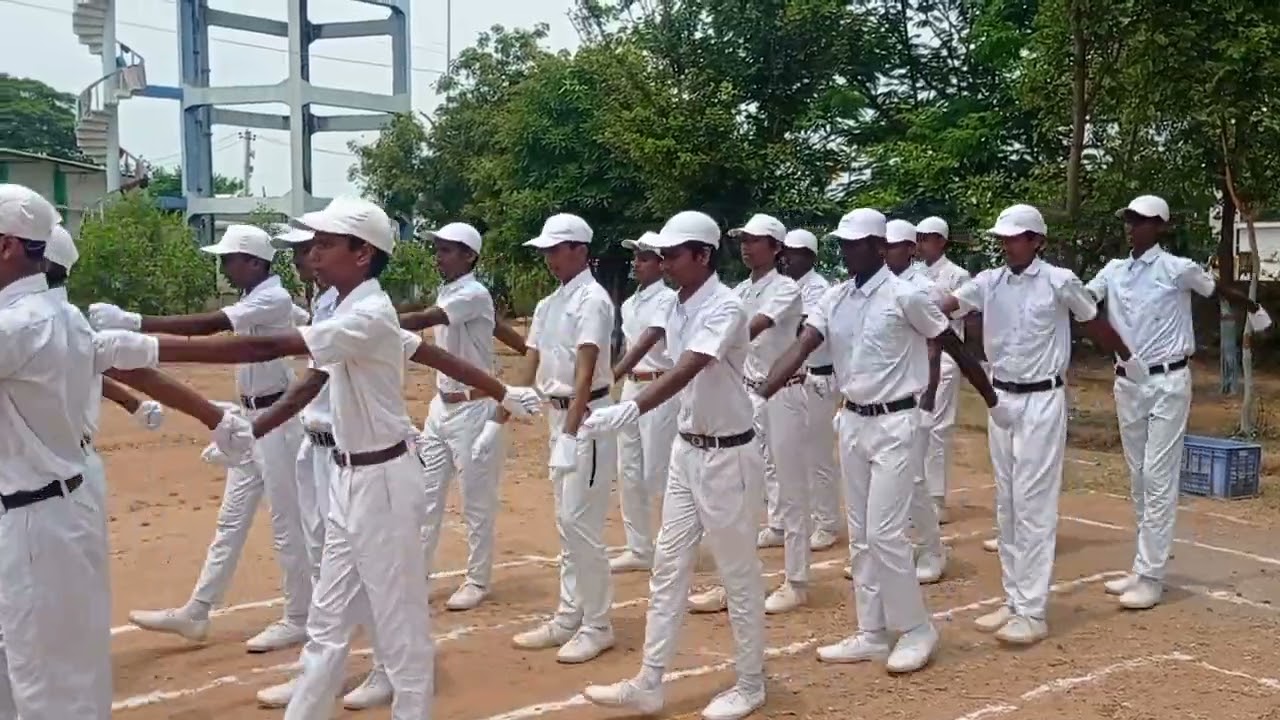Mjptbcwrs Boys Bibipet  school  2022 district level sports meet March past 1st prize