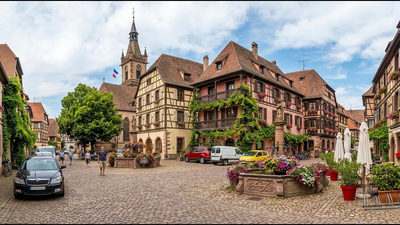 700 Year Old Village Hidden in France  | Turckheim Alsace Street Walking Tour 4K