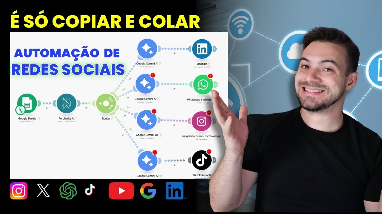 Como automatizar redes sociais IA Grátis Colab com @Pobre Sincero