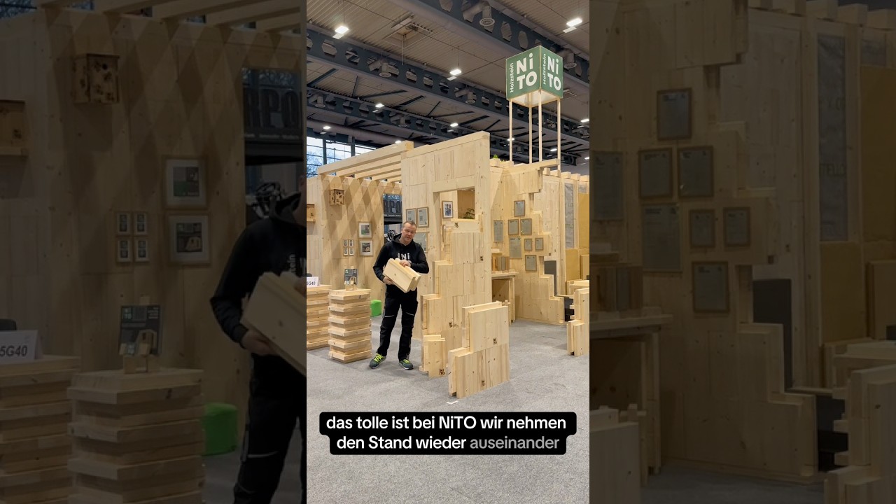 Wohnhaus zum versetzen! Vom Messestand zum Wohnhaus!#vollholz #massivbau #kanalb#wood