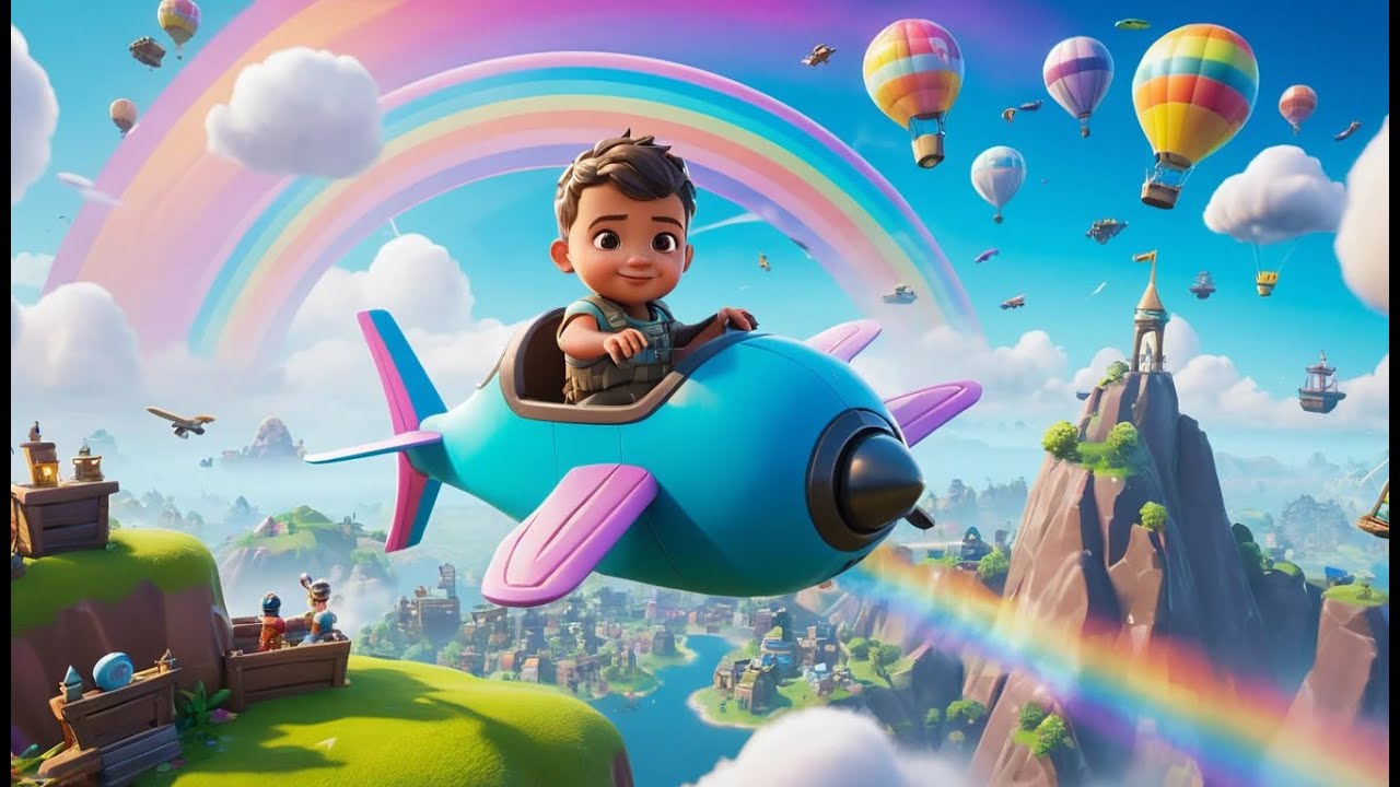 O Bebê Fortnite Voou de Planador pela Tempestade | Canções Infantis e Rimas para Crianças