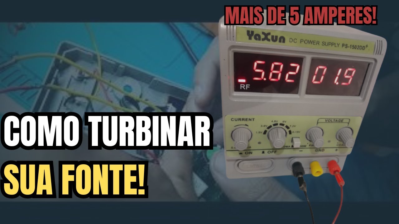 Como AUMENTAR os amperes da fonte yaxun 1502 | Ficou BOM?