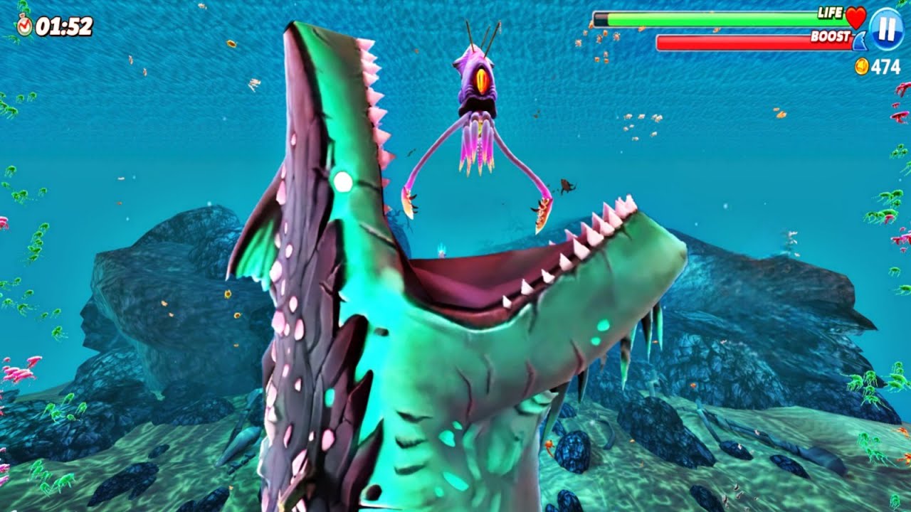 NEW UNDERSHARKER UNLOCK AND COLOSSAL SQUID BOSS BATTLE - Hungry Shark World
