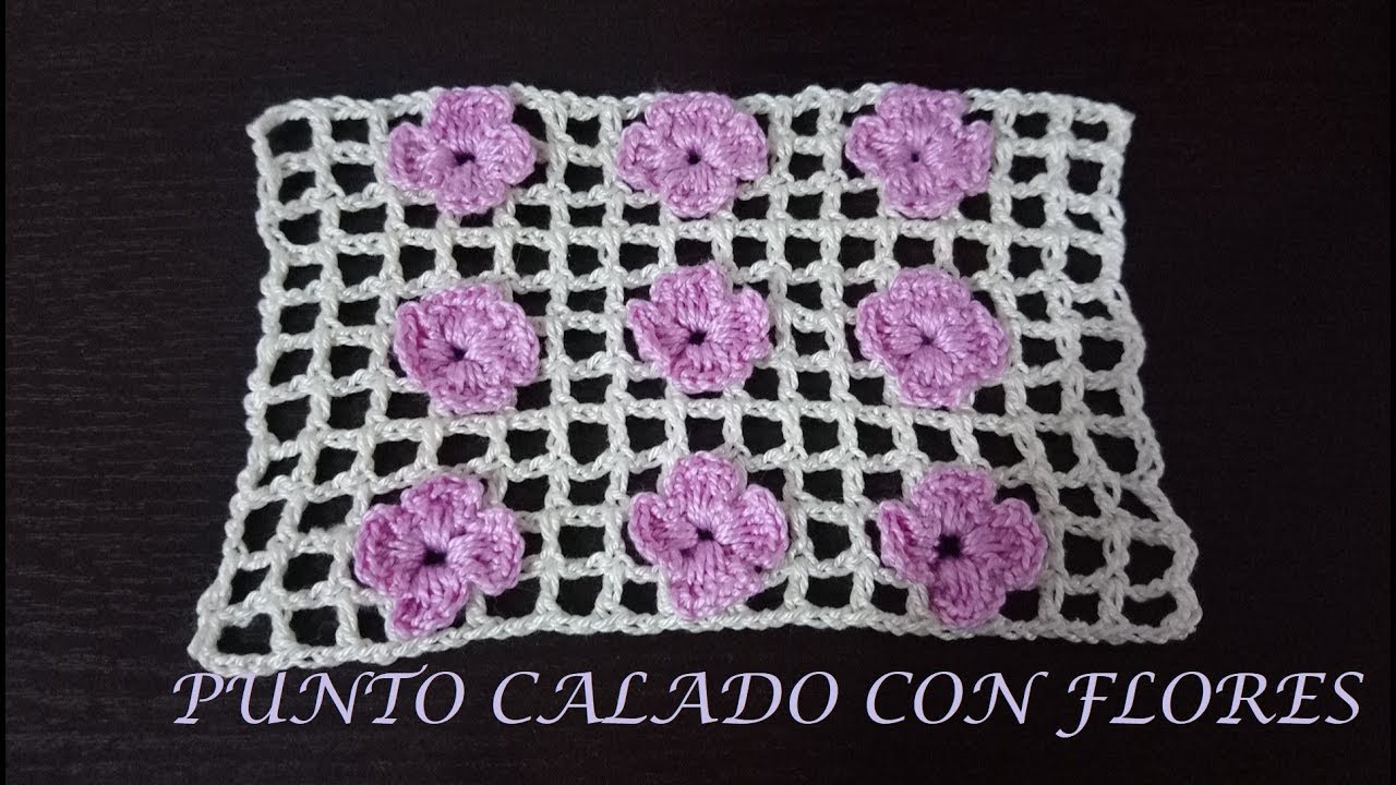 Punto calado con flores