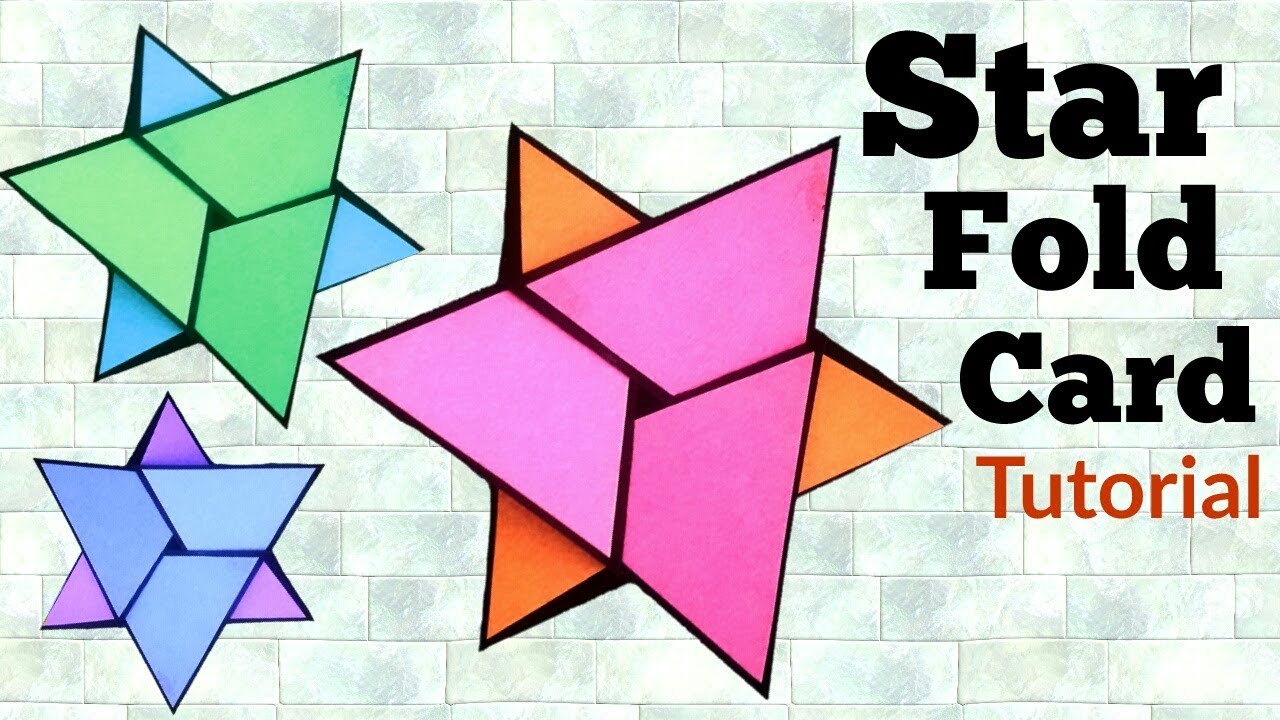 Star Fold Card Tutorial | How to make Napkin fold card | Friendship Day Card |