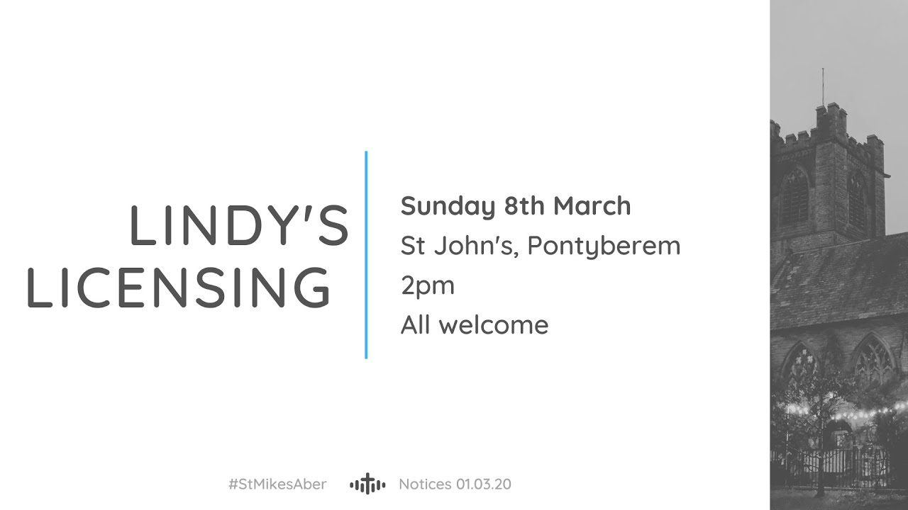 St Mike's Notices Video 010320