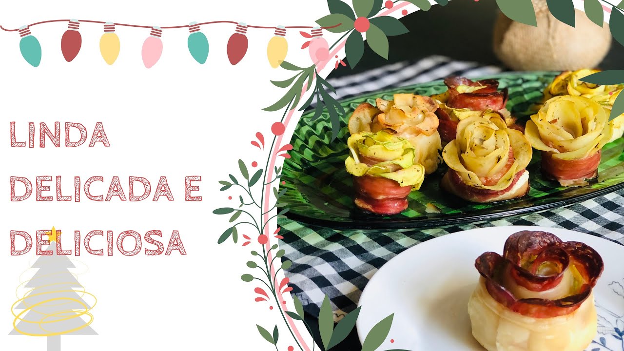 ROSAS DELICIOSAS | MASSA FOLHADA | BACON | PARA ENCANTAR SEUS CONVIDADOS