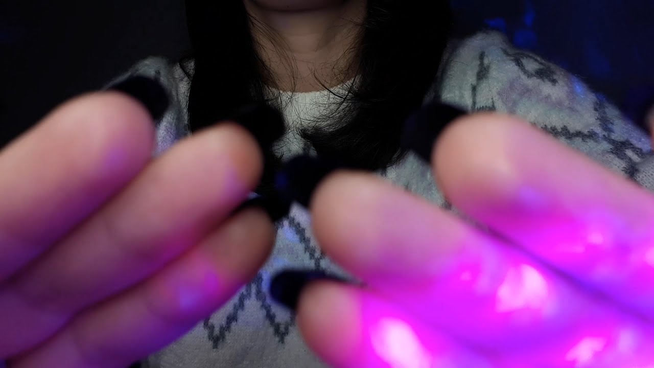 ASMR ~ SLOW HAND MOVEMENTS ~ INAUDIBLE WHISPERS ~ RAIN & STORM SOUNDS