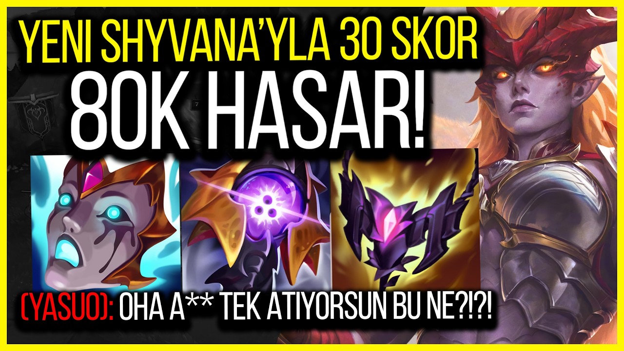 TAKIMDA AFK VARDI... YENİ SHYVANA REWORKLE 1V9 ATTIM!