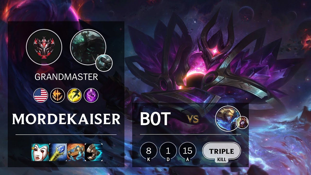 Mordekaiser Bot vs Ezreal - NA Grandmaster Patch 10.15
