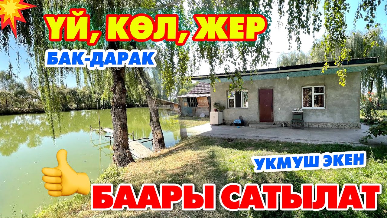БААРЫҢАР кѳргүлѳ! YЙ, 3 гектар ЖЕР, менчик КѲЛ, Бак-дарагы менен САТЫЛАТ