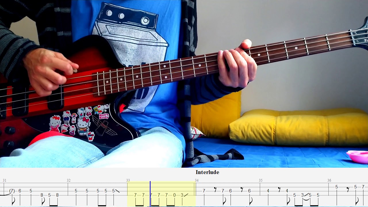 Lithium – Nirvana – Bass cover with tabs (4k)
