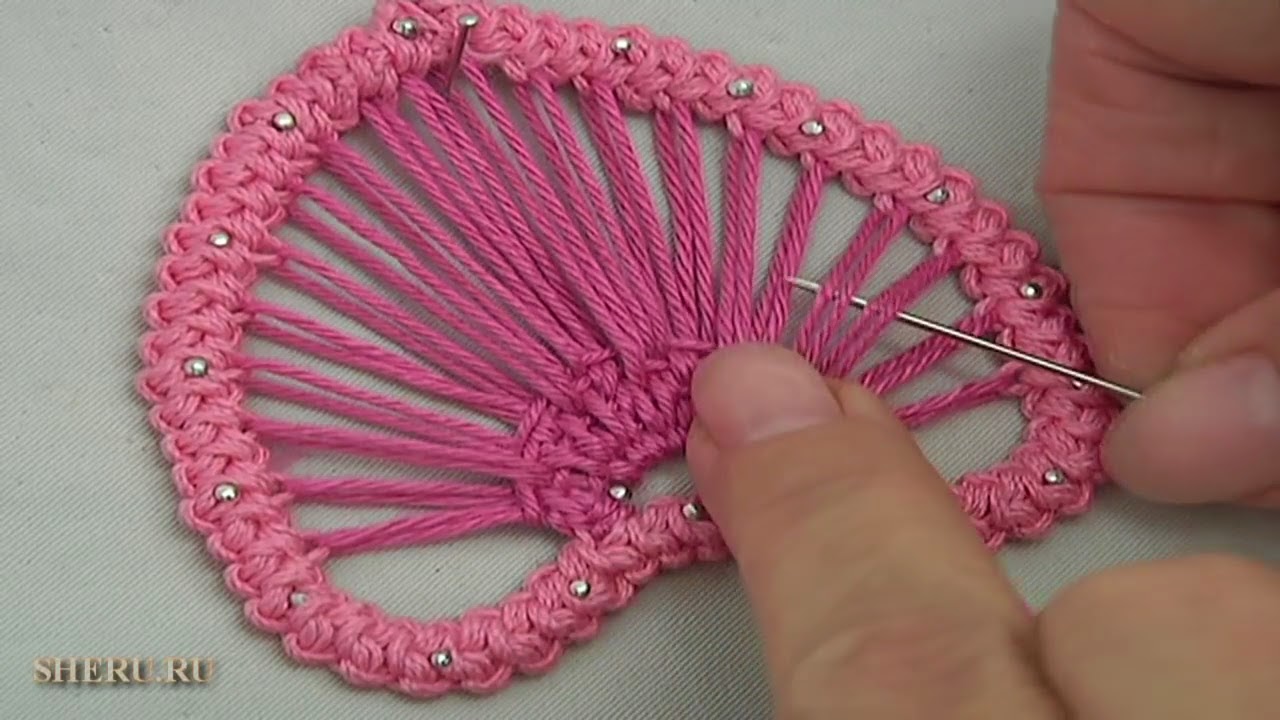 Romanian Point Lace Heart Element Урок 92 Сердечко в технике румынского кружева