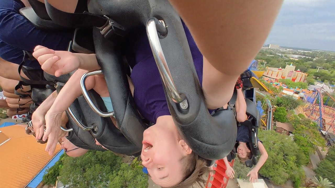 Riding SheiKra for the first time with my mom! (Reverse POV)