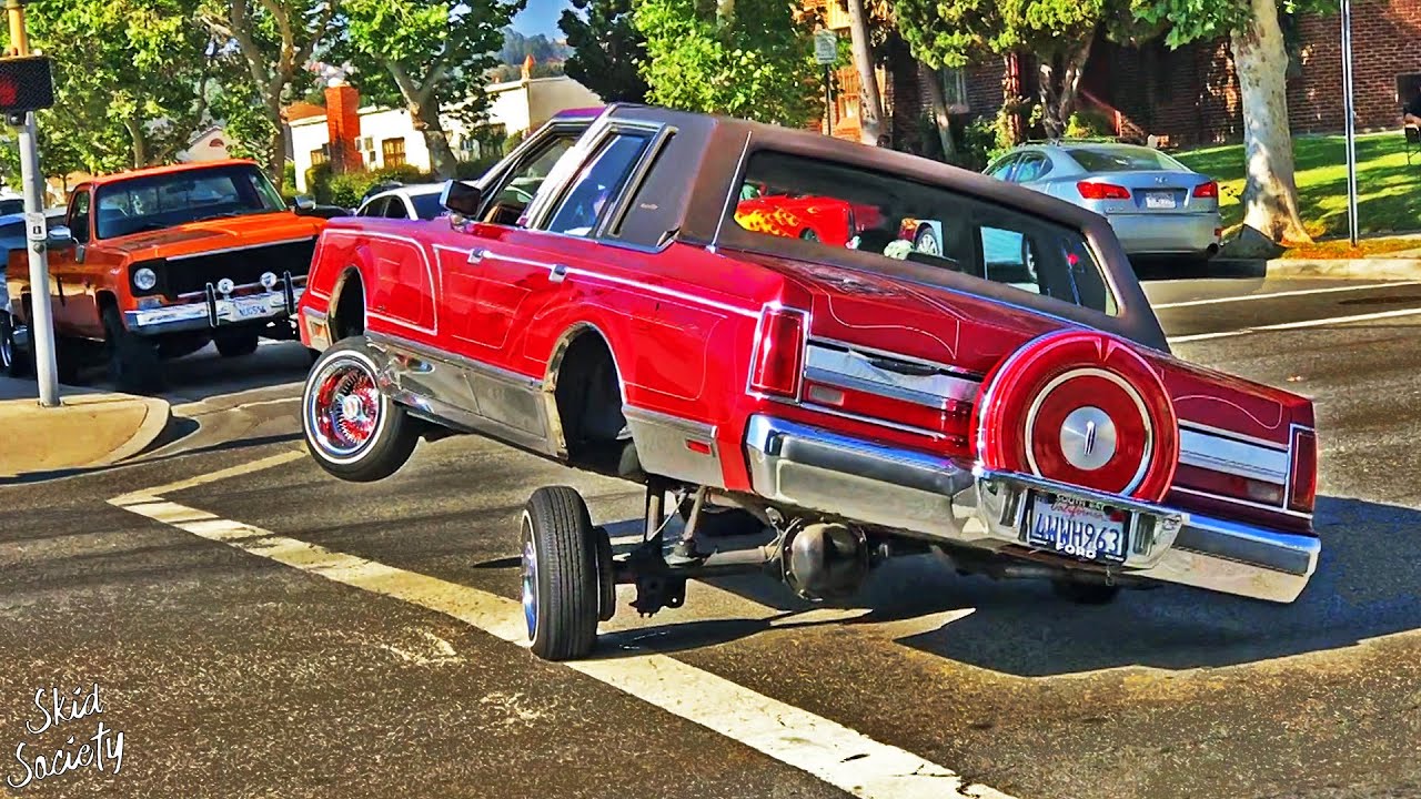 Lowriders Hopping and 3 Wheel! East LA Car Cruise